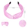GAFATORY Glitter Bow Headbands for Women Fashion Metallic Pink Knotted Headbands for Womens Wide Glitter Hair Band for Girls Shiny Hair Accessories for Daily