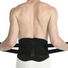 NeoTech Care Back Brace - Breathable & Adjustable Support for Lower Back Pain - Double Pull Compression Straps - Lifting Spine Protection Vest - Black (Size L)
