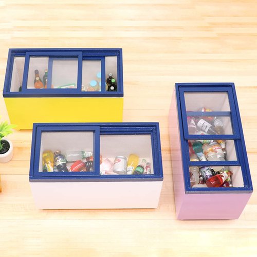 Simulated Freezer Play Freezer Doll Kitchen Toy Miniatures Mini House Furniture Doll Furniture Mini Toys Freezer Models Mini Freezer Toy Freezer Doll Freezer Toy Freezer for Doll