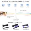 SOJOS Oversized Cateye Blue Light Blocking Glasses Women TR90 Lightweight Frame Computer Eyeglasses SJ5057 with Black Frame/Anti-Blue Light Lens