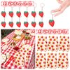 YYMYMGJ Strawberry Party Favors 110PCS Strawberry Theme Slap Bracelets Stickers Key Chains Badge Gift Bags Temporary Tattoos for Kids Baby Shower Berry First Birthday Party Supplies Decorations