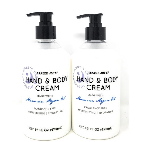 Trader Joe's Midsummer Nights Cream Hand & Body Lotion with Moroccan Argan Oil, Pack of 2