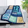 SIKLTY 12 Year Old Boy Gifts, Birthday Gifts for Age 12 Boy, Cool Presents for 12 Year Old Boys, Boys 12 yr Old Gift Ideas, 12th Birthday Decorations for Boy Throw Blanket 60 x 50 Inch