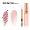 NAPH Charlotte.Tilbury Mini Glossy Pink Lip Gloss + Lip Liner Set (Fresh Pink) + Bonus Acne Patch (36 Pieces)