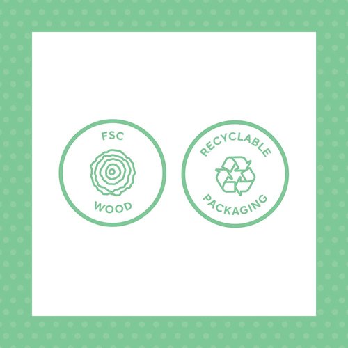 Petit Collage Elephant and Baby Wooden Push Toy – Cute Wooden Rolling Toy Ideal for Ages 12 Months and Older – Active Toy Encourages Movement, Makes a Great Gift