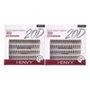 i-ENVY 20D Extension Cluster Individual Lashes (Extra Long, 2 PACK) Flat Root Seamless Application Perfect For DIY Lash Extension