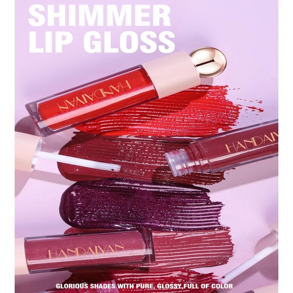 Easilydays Glitter Liquid Lip Gloss, Shimmer Matte Lip Gloss, Diamond Shiny Waterproof Lipstick, Sparkly Glossy Glitter for Lips, Eyes, Cheeks, Lip Tint Glitter Glaze Lip Gloss for Girls (#02)