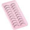Manga Lashes Natural Look Individual Lash Clusters Anime False Eyelashes Wispy Spiky Kawaii Korean Makeup Clear Band 3D Short Faux Mink Manhua Eyelashes - Geeneiya 02A