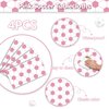 4Pcs Soccer Tablecloths, Pink Soccer Pattern Party Table Cover, Rectangular Sports Ball Soccer Party Decorations for Her Girls Fan Sports Event Soccer Birthday Party Supplies, 51 x 86.6 Inch