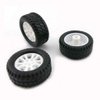 10pcs Toy Car Wheels 20mm Rubber Tire for 2mm Shaft DIY Model Accessories