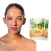 LuxaDerme Exfoliate Bio Cellulose Face Sheet Mask with Green Tea & Papaya Serum | Exfoliates dead skin cells resurfaces & moisturizes the skin | All skin type. 100% Fermented Coconut Jelly (Pack of 5)