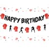 Boxing Birthday Party Decorations Banner Garland Wrestling Party Supplies Boxing Match Fight Sports Theme Boxer Birthday Party Decorations