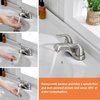 KPWATER Bathroom Sink Faucet Dual Handles 4" Centerset Bathroom Faucet with Pop-up Drain Stopper, Plating Over ABS Plastic Non-Metallic Basin faucets with Supply Hose- Brushed Nickel Finish