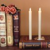 DRomance Ivory Flameless Taper Candles with Remote and Timer 6 Pack Battery Operated LED Flickering Taper Candles Real Wax Dimmable Light Dinner Wedding Holiday Decor(0.78" D x 9.64" H)