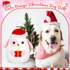 Mowatusy Christmas Plush - White Puppy Stuffed Animal Dog Toy and Santa Hat,Cute Christmas Stuffed Animals Party Decor,Christmas Birthday Gifts for Kids,Boys,Girls