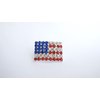 Generic Extra small american flag red white and blue crystal hair clip fine thin hair