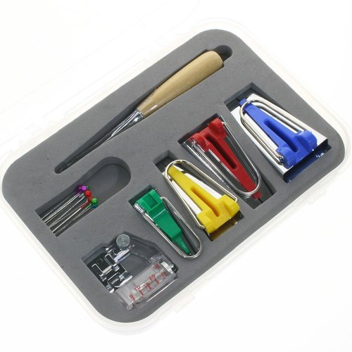 BIGTEDDY - Bias Tape Makers Kit Adjustable Binder Foot Presser for Hem Sewing/Quilting 6MM/12MM/1...