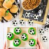 DRWATE 28pcs Soccer Ball Cake Topper Decorations Mini Soccer Ball Cup Cake Decorations For Soccer Party Birthday Party Football Sport Party Supplies (Style 01)