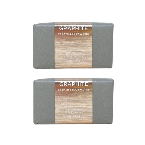 Bath & Body Works Men's Collection GRAPHITE Shea Butter Cleansing Bar Set - Lot of 2