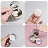 1 Pc Gold Delicate 6 Gram Loose Powder Containers with Puff, Portable Empty Makeup Powder Container, Reusable Plastic Powder Case Mini Powder Compact DIY Makeup Powder Case with Mirror