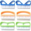 Luxxii (6 Pack) Fine Handle Grip Nail Brush - Fingernail Scrub Cleaning Brushes Nail Hand Scrubbing Cleaning Brush. Color may vary.