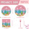 iPartyGo Axolotl Birthday Plates Napkins - 96 PCs Pink Forks Party Supplies Cartoon Cute Reptile Animals Disposable Tableware Set Favors Serves 24 Guest Girls Kids Happy Birthday Party Decorations