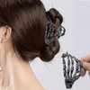Decorniqu Hand Metal Hair Claw Clips Alloy 1Pcs Halloween Hair Jewelry Women Girls Hair Accessories for Thick Hair(Gunmetal Black)
