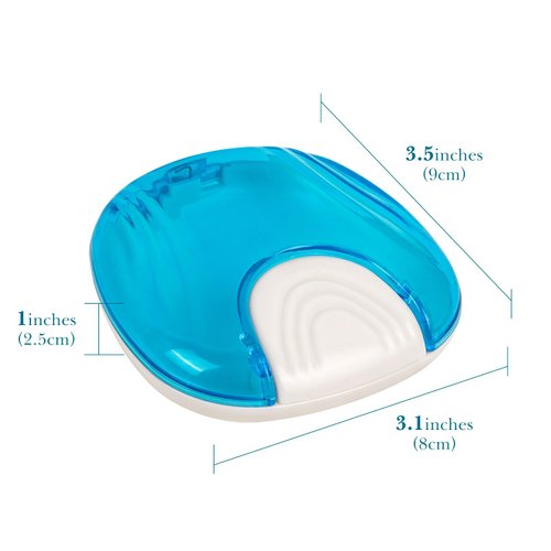 4 Pack Retainer Case Box, Press-to-Open Denture Retainer Container, Portable Slim Aligner Mouth Guard Holder Case, Partial Denture Braces Box (Grey+Pink+Light Blue+Cyan)