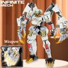 WULOBOOI Mech with Cool Tiger Claws Building Kit, Collectible Warrior Super Battle Hero Display Model Toy, Creative Gifts for Adults Boys Age 10 11 12 13 14+, Construction Sets(323 Pieces)