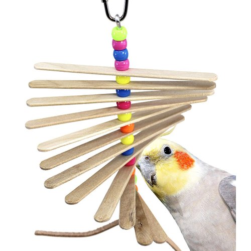 Bonka Bird Toys 868P Natural Mini Stick 7" x 4", Medium Parrot Chew Cage Toy, Conures, Ringneck, Quakers, and Similar