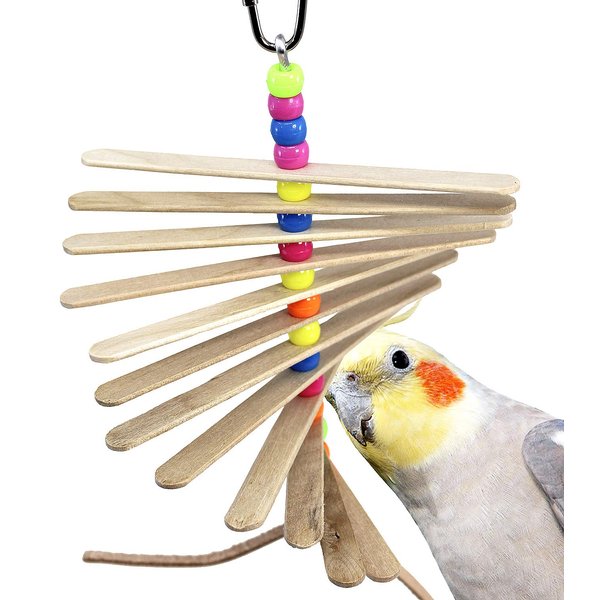 Bonka Bird Toys 868P Natural Mini Stick 7" x 4", Medium Parrot Chew Cage Toy, Conures, Ringneck, Quakers, and Similar