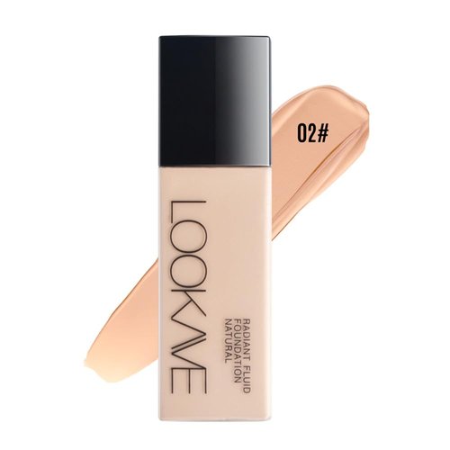 LAMUSELAND Full Coverage Foundation Makeup, Matte Liquid Waterproof Long-lasting Oil-free Foundation Stick Concealer for All Skin (02, M)