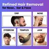 Waxfans Nose Wax Kit Men,Ear Hair Wax Kit,100g Wax,for 20 Uses,Nose & Ear Hair Removal for Men and Women,Long-lasting for 4 Week (Purple)