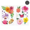 Flash Tattoos Emma Authentic Metallic Temporary tattoos 2 mini sheet pack - Includes over 9 premium foil waterproof tattoos, flower tattoo, butterfly tattoo, neon tattoo