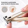 Toe Nail Clippers for Seniors, 360° Rotating Cortauñas Long Handle Fingernail Clipper Ergonomic Nail Cutter for Men Women Premium Steel Nail Trimmer with Nail File for Thick Toenails