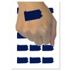 Pennsylvania State Silhouette Temporary Tattoo Water Resistant Fake Body Art Set Collection - 15 2" Tattoos (1 Sheet)