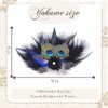 Yokawe 1920s Feather Hair Clip Elegant Black Peacock Feather Hair Clips with Flowers Gatsby Party Head Accessories for Women