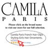 Camila Paris CP2244 French Hair Barrette Clip for Girls, Handmade Black and White, Automatic Strong Hold Grip Hair Clips for Women, No Slip and Durable Styling Girls Hair Accessories, Made in France