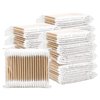 Hedume 2500 Pieces Wooden Cotton Swabs, Double Pointed Cotton Buds (25 Packs, 100 Pieces 1 Pack)