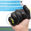 Povihome Black Finger Protectors, Finger Cots, Moisturizing Thumb and Finger Covers - New Thick Version - Elastic Cracked Finger Sleeves to Protect Cracked, Peel Finger and Other Finger Pain