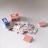 SXFSE Dollhouse Decoration Accessories, 1:12 Dollhouse Ornament Mini Playing Cards Set with 2 Boxes