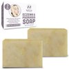 Eczema Soap Bar for Face and Body – All Natural Dermatitis, Psoriasis Solution for Dry Itchy Flaky Skin Relief – Gentle Detoxifying, Anti-Itch, Cleansing Skincare Remedy – Eczema Soap Bar Made in USA