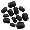 LuckForever 240pc Square Press on Nails Short Fake Nails Black Matte Artificial Fingernails Short Press on Nails Square False Nail Tips Acrylic Presson Nails & Glue Adhesive Tabs for Women Girls