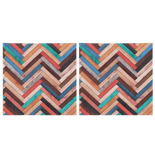 MECCANIXITY Dollhouse Floorboards 4 x 4 Inch Multicolor Rectangle Dollhouse Wallpaper and Flooring for Dollhouse Accessories 2 Pcs