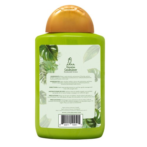 ILU Keratin Conditioner for Hair 10fl (Pack of 1) – Keratin complex for Strengthening Hair, treatment for Damaged Hair, Frizz Control, Smooth & Shine Hair, bringing the strongest & healthiest hair.