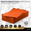Dinner Napkins Disposable Guest Towels, Orange Beverage Napkins Soft and Absorbent Paper Napkins Dinner Size for Party, Wedding, 8” x 4.5” 2 Ply Party Napkins, Pack of 40 - by Amcrate