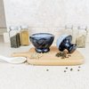 LUOLAO Marble Mortar and Pestle Set, Pill Crusher and Spice Stone Grinder, 3.7 Inch, 1/2 Cup, Grinding is Efficient and Labor-Saving (Black)