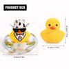 Duck for Cars, Rubber Duck for Car Dashboard, Squeaky Duck Bath Toy Yellow Duck Car Ornament Fun Cowboy Duck Car Accessories Car Dashboard Decorations with Swim Ring Hat Scarf Glasses (Style 4)