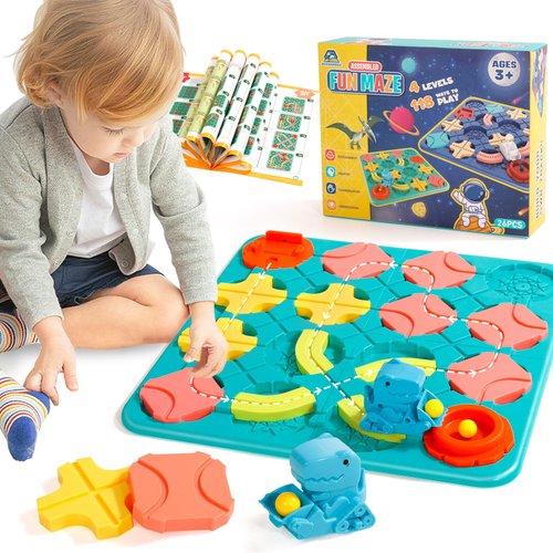 Board Games for Kids Toys for Girls Boys Ages 5-7 Year Old Girl Birthday Gifts Boys Toys, Logic Puzzles Road Builder, Preschool Learning Toys Educational Toys STEM Games for Kids Ages 4-8