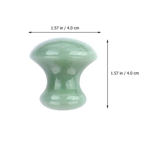 Uonlytech Ice Roller 2Pcs Facial Tools, Green Jade Quartz Mushroom Face Massage Rollers Stones Scraping Massage Tool for Women Home Spa Face Roller